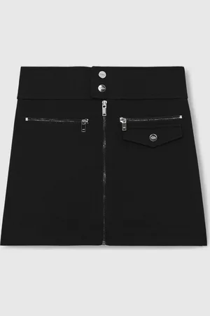 Reiss Poppie Piqué Zip-Detail Mini Skirt13