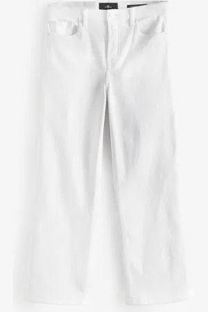 7 for all Mankind Cropped Alexa Soleil White Jeans26 R