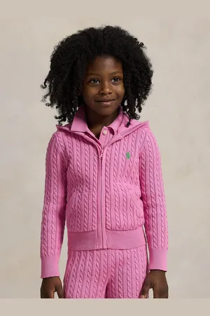 Ralph Lauren Girls Cable Knit Full Zip Hoodie8 lat