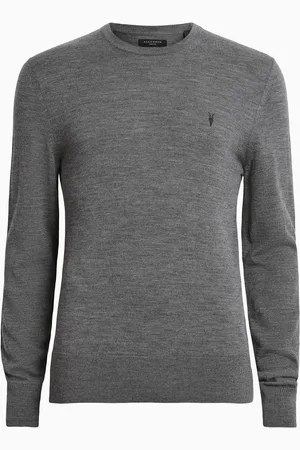 AllSaints Sweter AllSaints Mode z wełny merino z okrągłym dekoltemXL