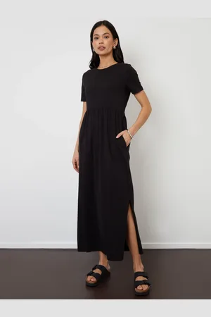 Threadbare Dżersejowa sukienka maxi z kieszeniami, w 100% z bawełny42