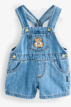 Moschino Baby Denim Dungarees With Logo9298 cm