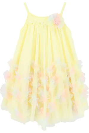 Angels Face Yellow Zig-Zag Tulle Dress140146 cm