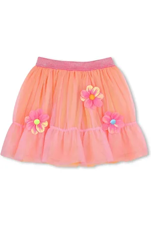 Billieblush Pink Floral Mesh Party Skirt With 3D Flowers and Glitter Waistband12 lat (152 cm)