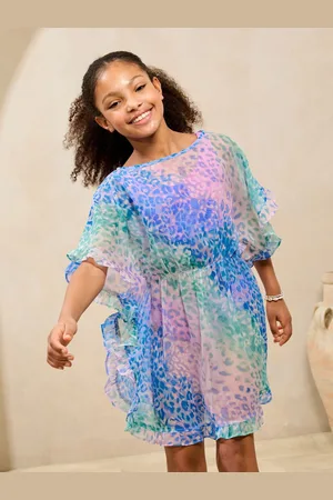 Lipsy London Printed Frill Edge Kaftan (5-16yrs)122128 cm