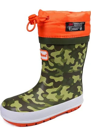Toezone Orange Tie Top Camo WelliesEU 24 (UK 7)