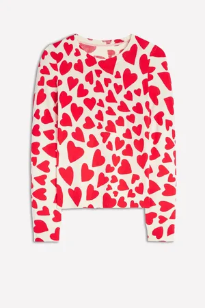 Boden Eva Cashmere Heart Crew Neck JumperL