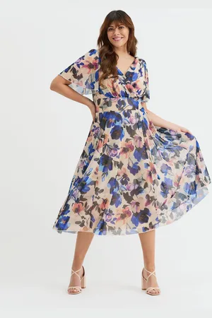 Scarlett & Jo Victoria Angel Sleeve Mesh Midi long DressEU 40 (UK 12)