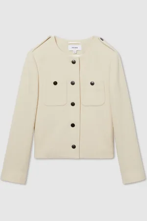 Reiss Blane Wool Cropped Jacket38