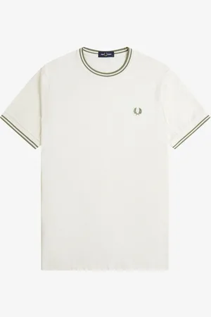 Fred Perry Koszulka z podwójną lamówką i logo2X-L
