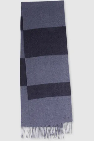 Reiss York Wool and Cashmere Striped ScarfJeden