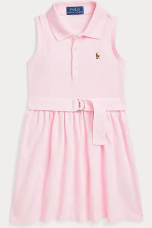 Ralph Lauren Dziewczęca sukienka polo z dzianiny Oxford z paskiem122128 cm