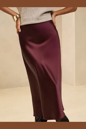 Lipsy London Satin Bias Cut Midi Skirt36
