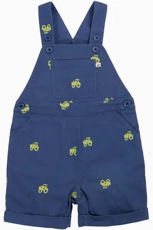 Frugi Blue Elio 100% Organic Cotton Short Dungarees8692 cm
