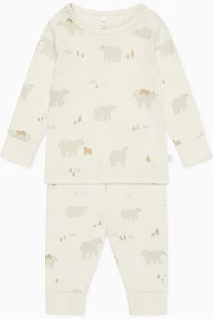 Mori Cream Polar Bear Print Pyjamas Set12