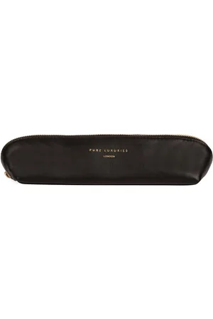 PURE LUXURIES LONDON Reeves Leather Cosmetic Brush BagJeden