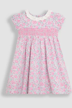 JoJo Maman Bébé Floral Broderie Collar Party Dress9298 cm