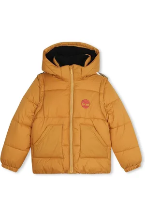 Timberland Yellow 2 in 1 Padded Coat and Gilet With Back Print10 lat (140 cm)