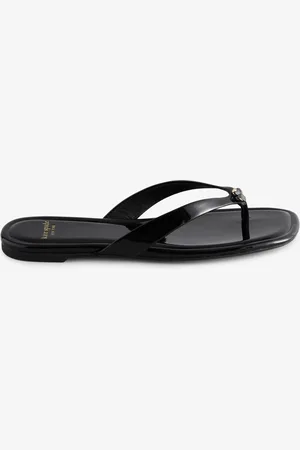 Kate Spade Flower Flip Flop Black Sandals6.5 EU 39