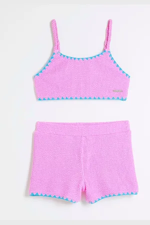 River Island Girls Textured Shorts Bikini134140 cm