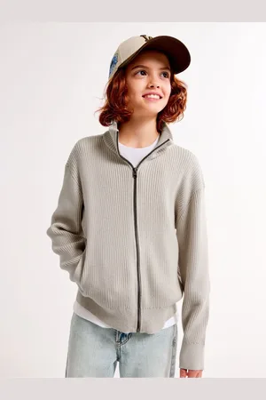 Abercrombie & Fitch Natural Ribbed Zip-Up Jacket11