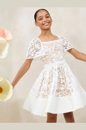 Lipsy London Lace Square Neck Occasion Dress (5-16yrs)128134 cm
