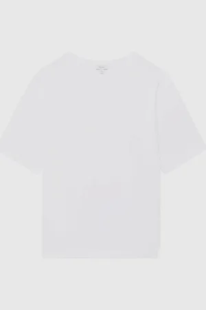 Reiss Tate Cotton Garment-Dyed Oversized T-ShirtM