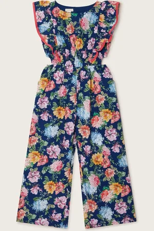 Monsoon Vintage-Style Floral Jumpsuit10 lat (140 cm)