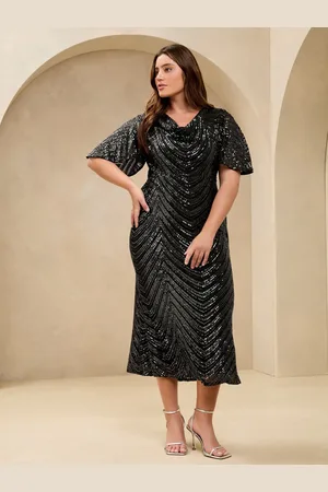 Lipsy London Sequin Floral Print Cowl Cami Maxi Dress48