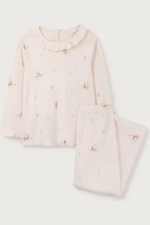 The White Company Relaxed Fit Pink Fairy Pyjamas98104 cm