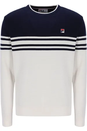 Fila Nate Crochet Knitted Crew 100% Cotton Sweat TopM