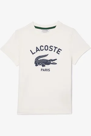 Lacoste Cream Signature Print T-Shirt10 lat (140 cm)