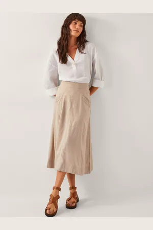 Monsoon Harper Linen A-Line SkirtXL