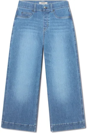 Spanx Blue Crop Wide Leg JeansM