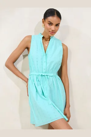 Lipsy London Broderie Sleeveless Mini Shirt Dress42