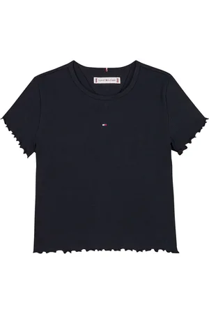 Tommy Hilfiger Blue Essential Rib Short Sleeved Top12 lat (152 cm)