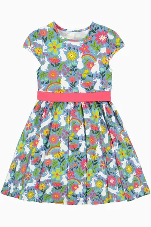 Frugi Blue Easter Bunny Party Skater Dress116122 cm