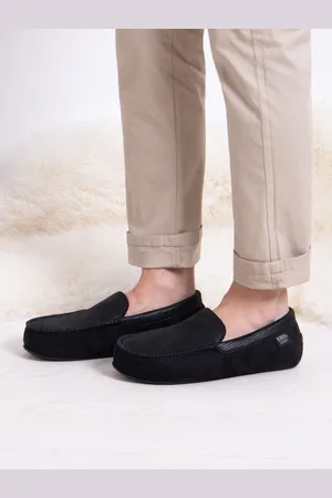Totes Męskie eleganckie kwadratowe wzorzyste kapcie mokasyny Isotoner EU 45 (UK 11)