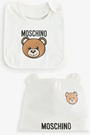 Moschino Baby Logo Hat and Bib Giftset With Giftbox6268 cm