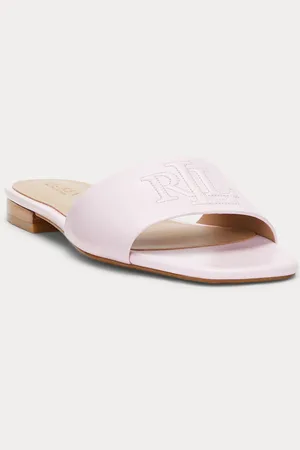 Ralph Lauren Everley Logo Nappa Leather Slide SandalsEU 42 (UK 8)