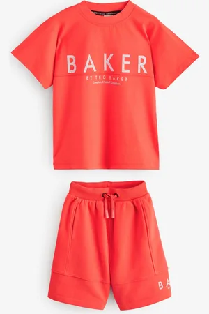 Ted Baker Oversized Red T-Shirt and Shorts Set128134 cm