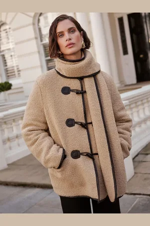 Love & Roses Borg Duffle Scarf Coat38