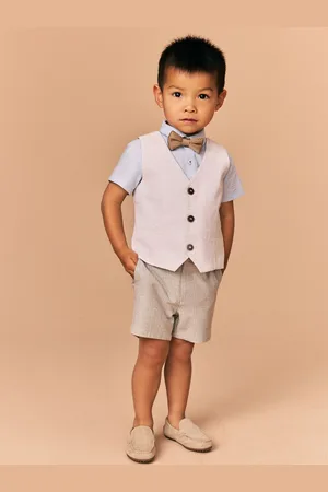 Next Waistcoat Shirt Short and Bow Tie Set (3mths-9yrs)3