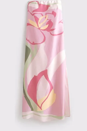Abercrombie & Fitch Pink Strapless Slip Floral Maxi DressS