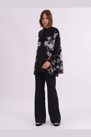 Religion Inversion Oversized Shirt With Monochrome Placement Print44