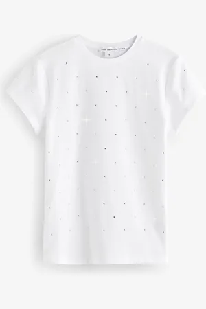 GOOD AMERICAN Baby Crystal 100% Cotton T-ShirtS