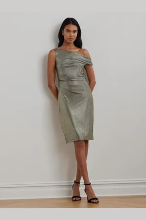 Ralph Lauren Metallic One-Shoulder Cocktail Dress38