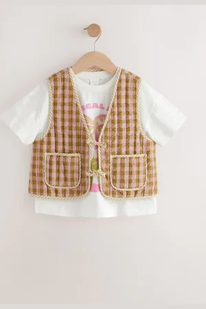 Next Gingham Waistcoat And T-Shirt Set (3-16yrs)158164 cm