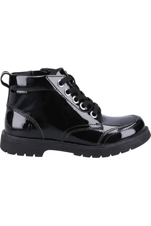 Hush Puppies Jolie Patent SNR Chelsea Black Bootsuk3eu355