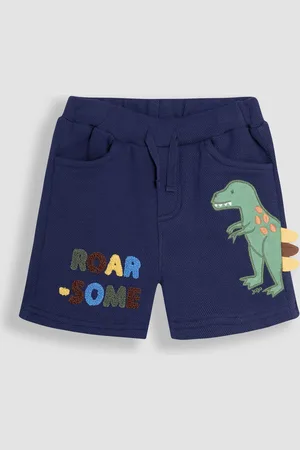 JoJo Maman Bébé T-Rex Appliqué Textured Shorts8692 cm